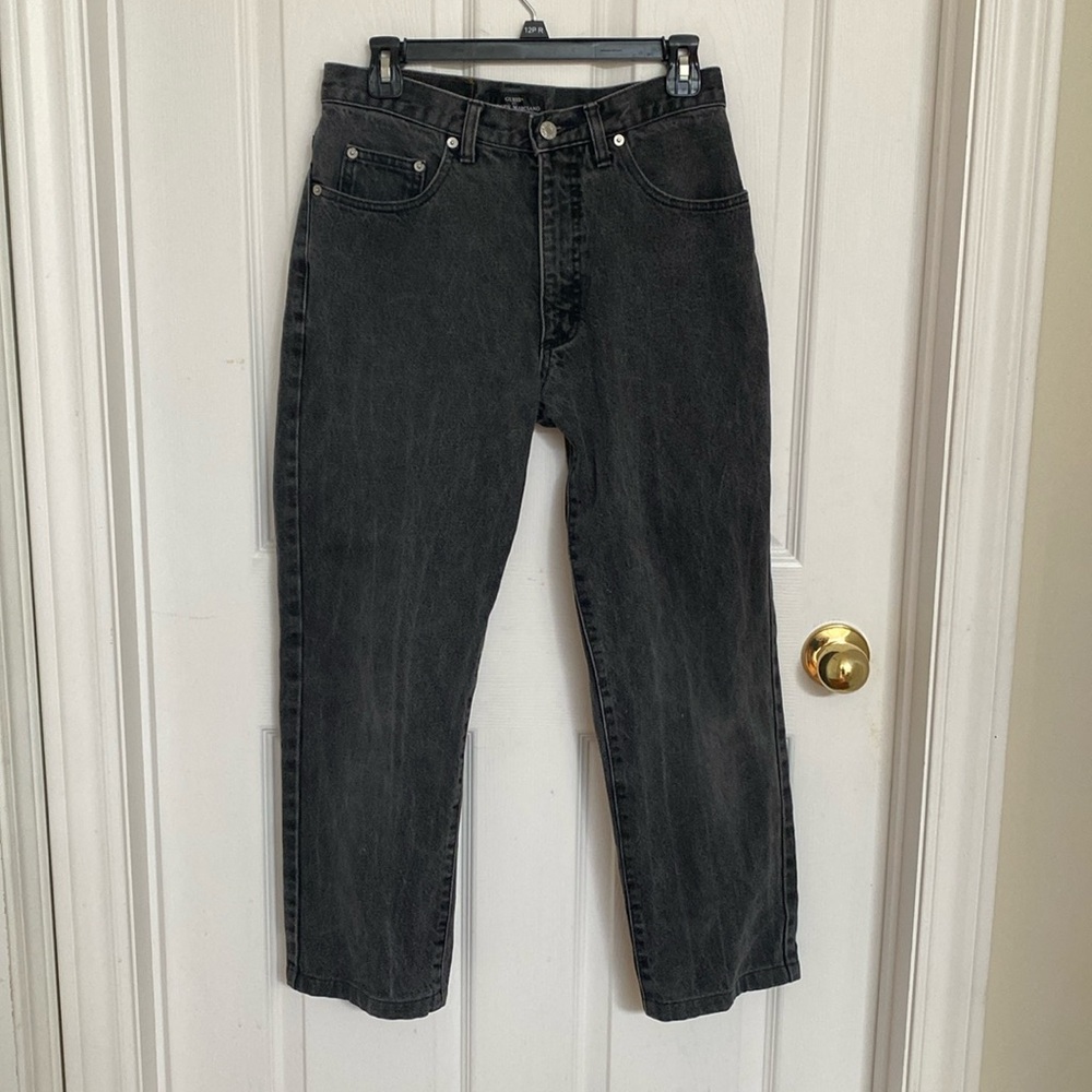 Vintage Guess Black Straight Leg Jeans (30)